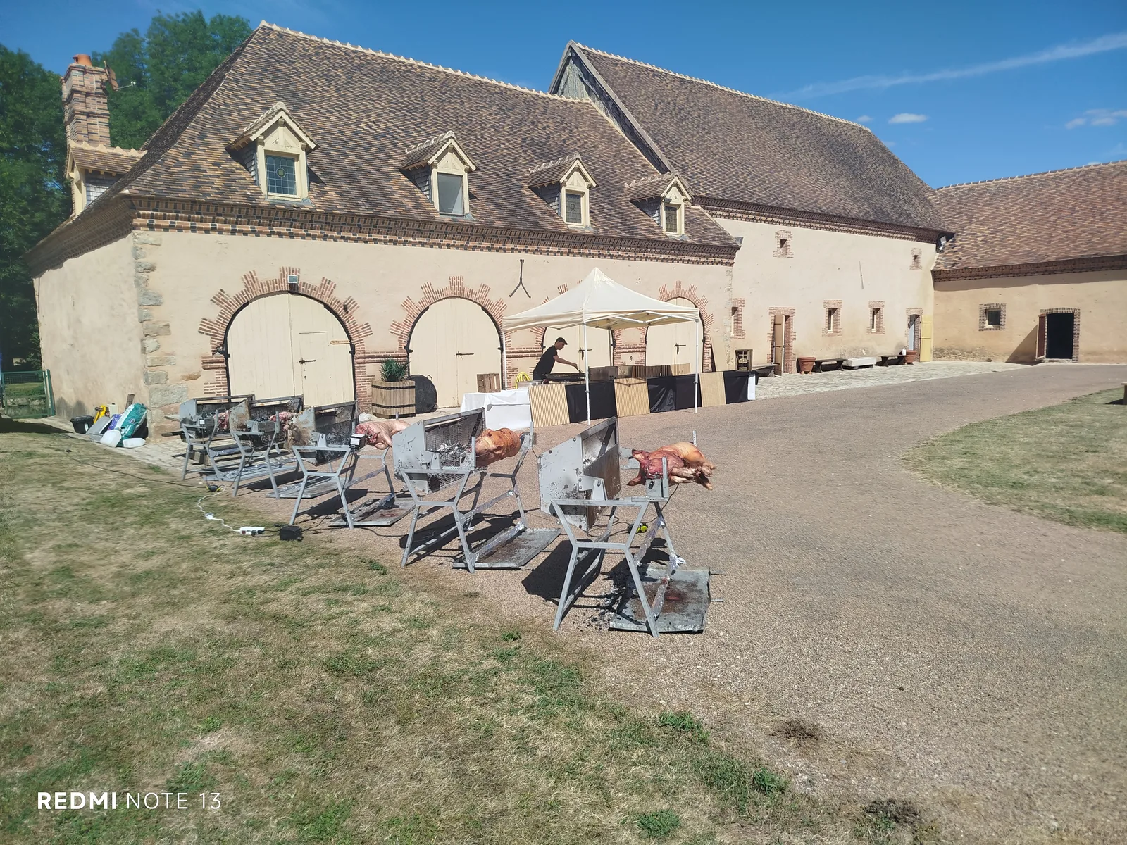 Tournebroche en extérieur
